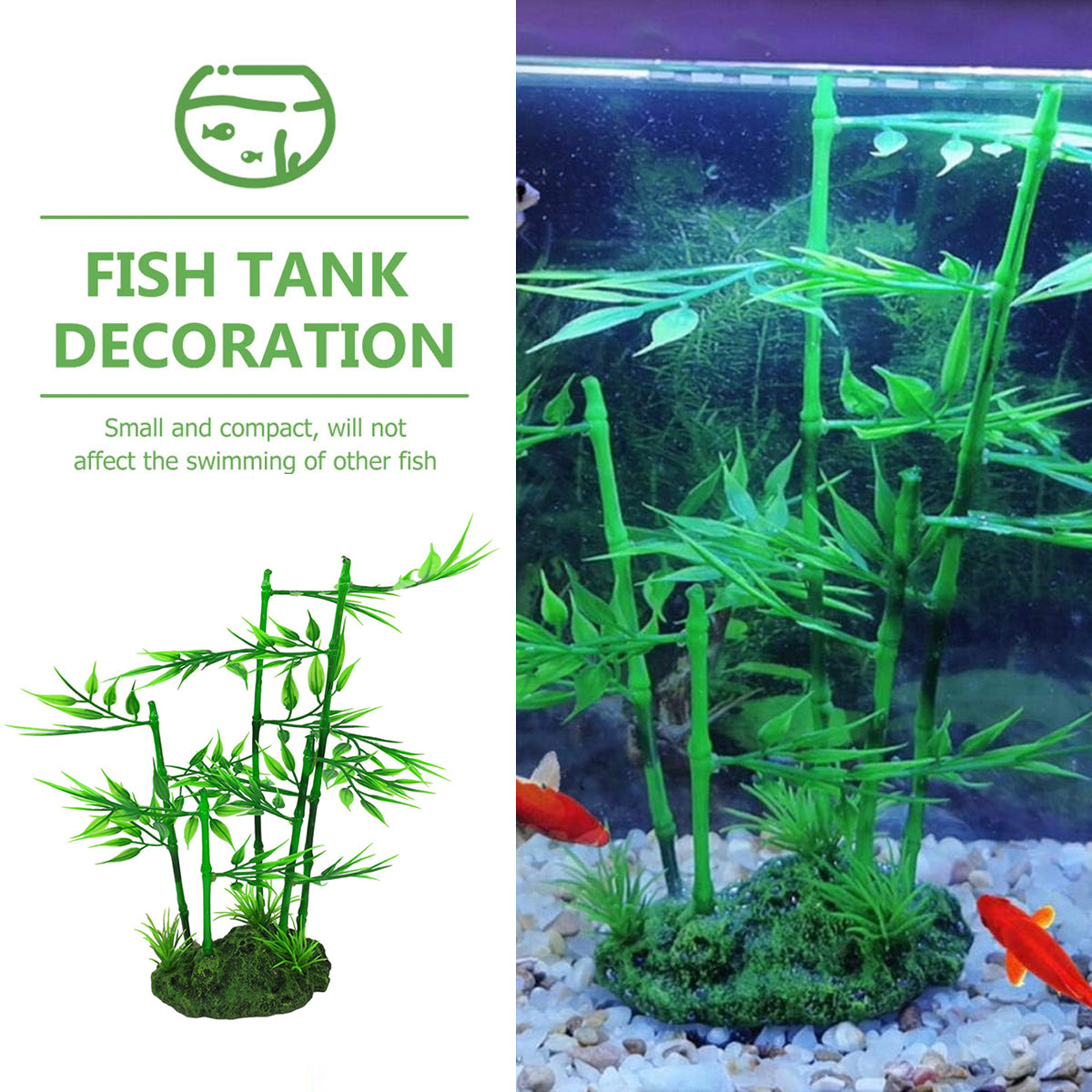 Aquarium Bamboo Plant Decoration Resin Simulation Ornament