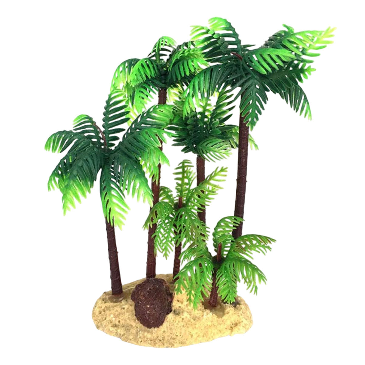 Fish Tank Plastic Coconut Tree Decoration Tropical Aquarium Ornament