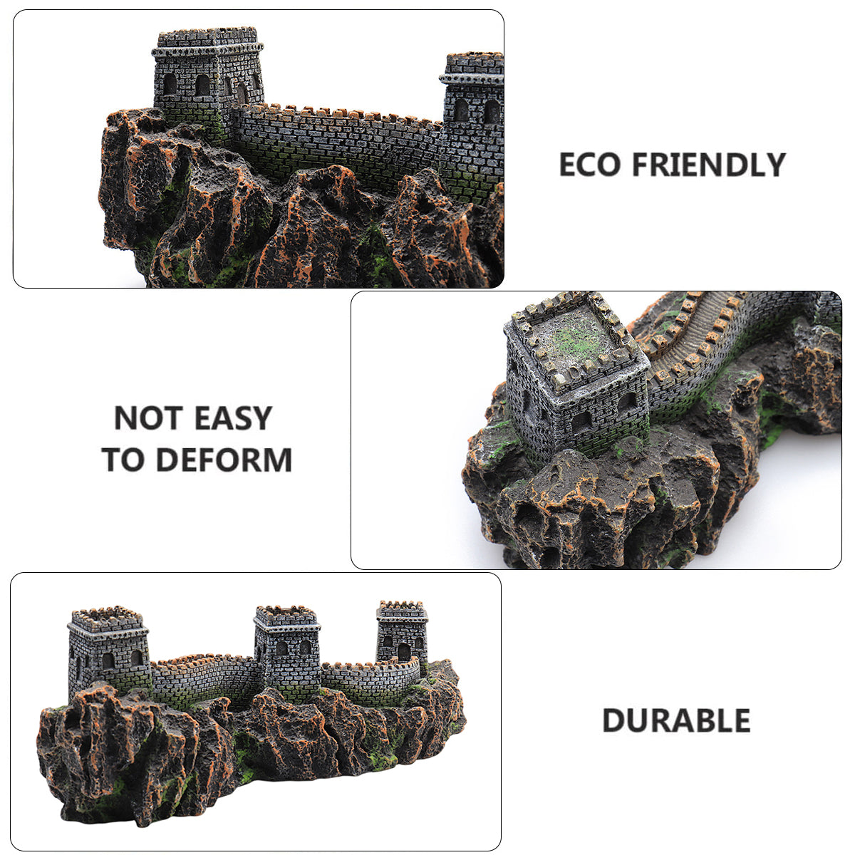 Ancient Great Wall Aquarium Ornament Resin Decoration
