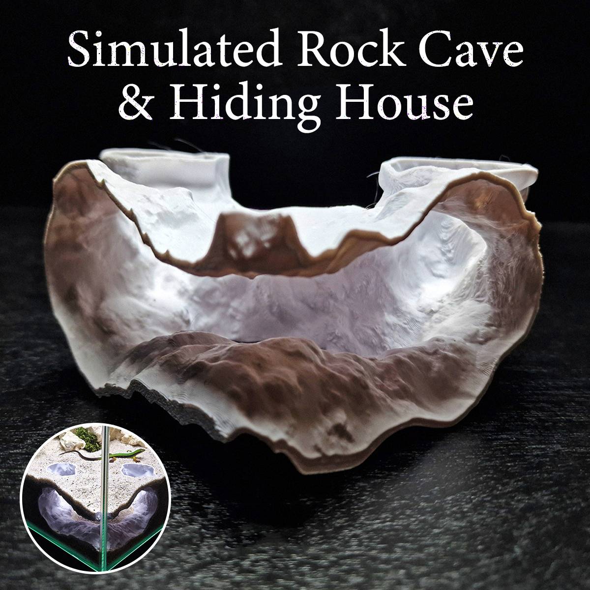 Aquarium hideout cave for fish, shrimp and snails