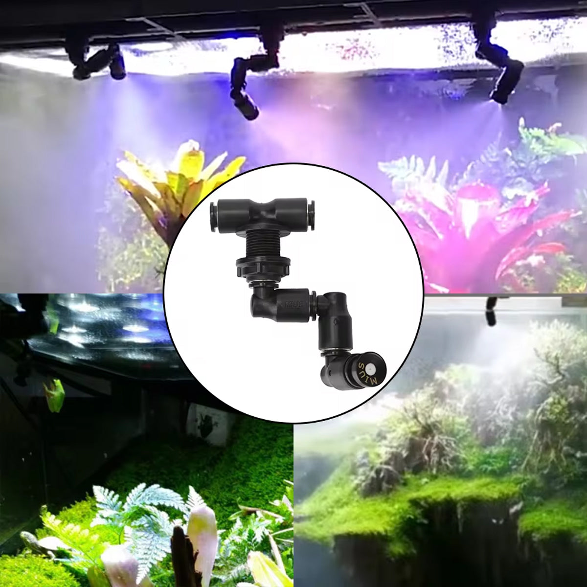 360° Reptile Misting Nozzle System Adjustable Terrarium Sprayer