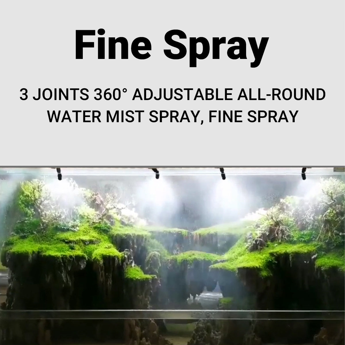 360° Reptile Misting Nozzle System Adjustable Terrarium Sprayer