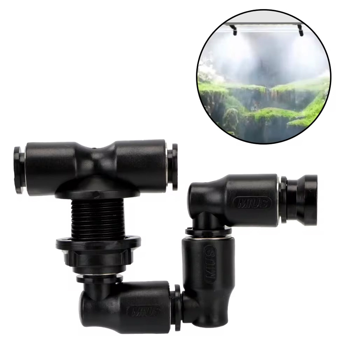 360° Reptile Misting Nozzle System Adjustable Terrarium Sprayer