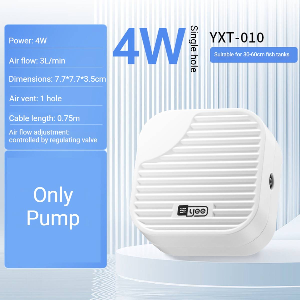 Yee Silent Oxygen Pump 3W/4W Aquarium Air Pump