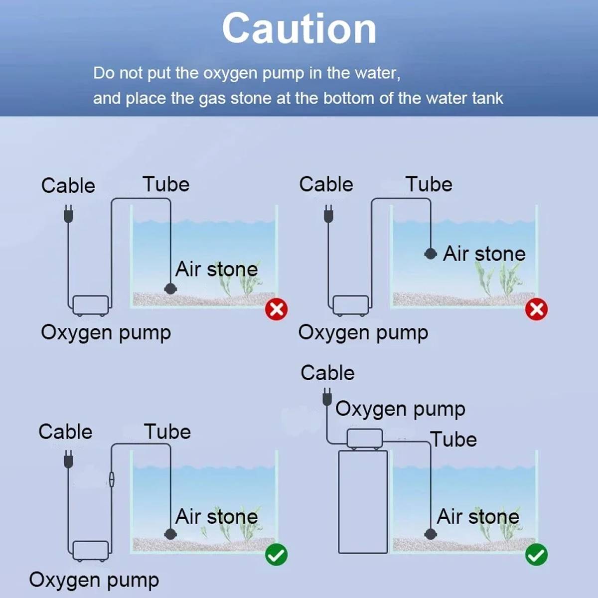 Yee Silent Oxygen Pump 3W/4W Aquarium Air Pump
