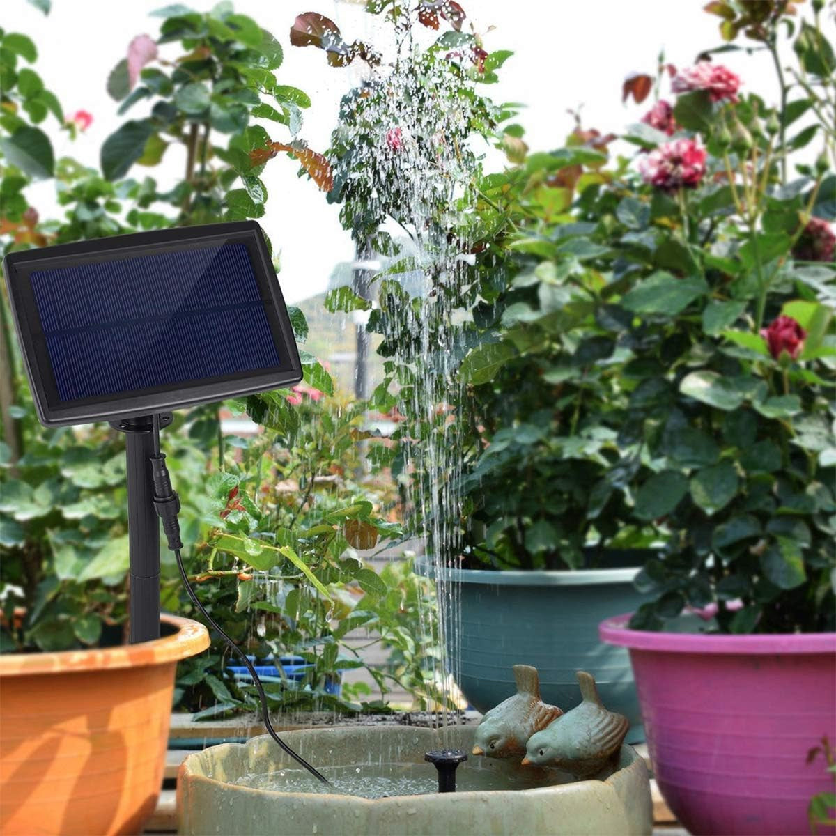Solar Powered Water Pump with Filter for Pond & Fountain