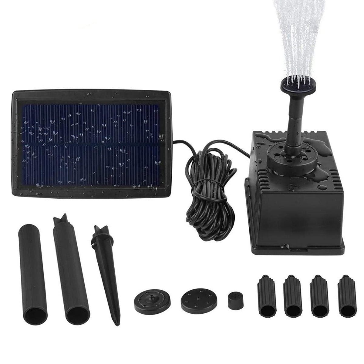 Solar Powered Water Pump with Filter for Pond & Fountain