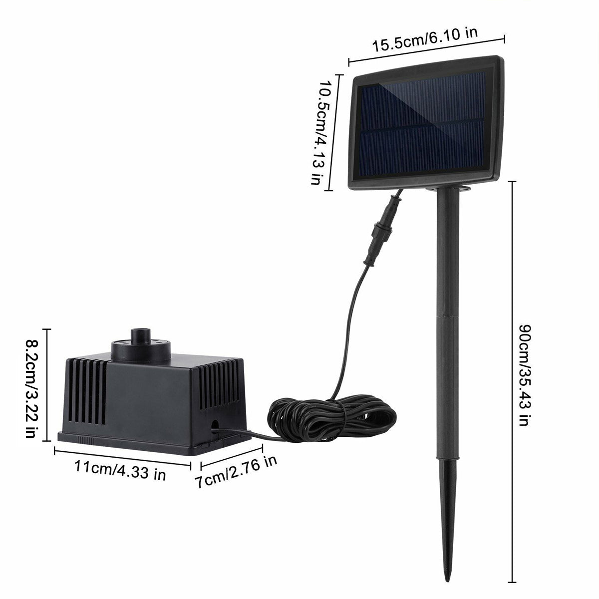 Solar Powered Water Pump with Filter for Pond & Fountain