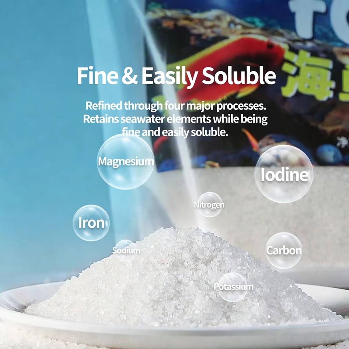 Two kilogram marine aquarium sea salt mix – product view 6