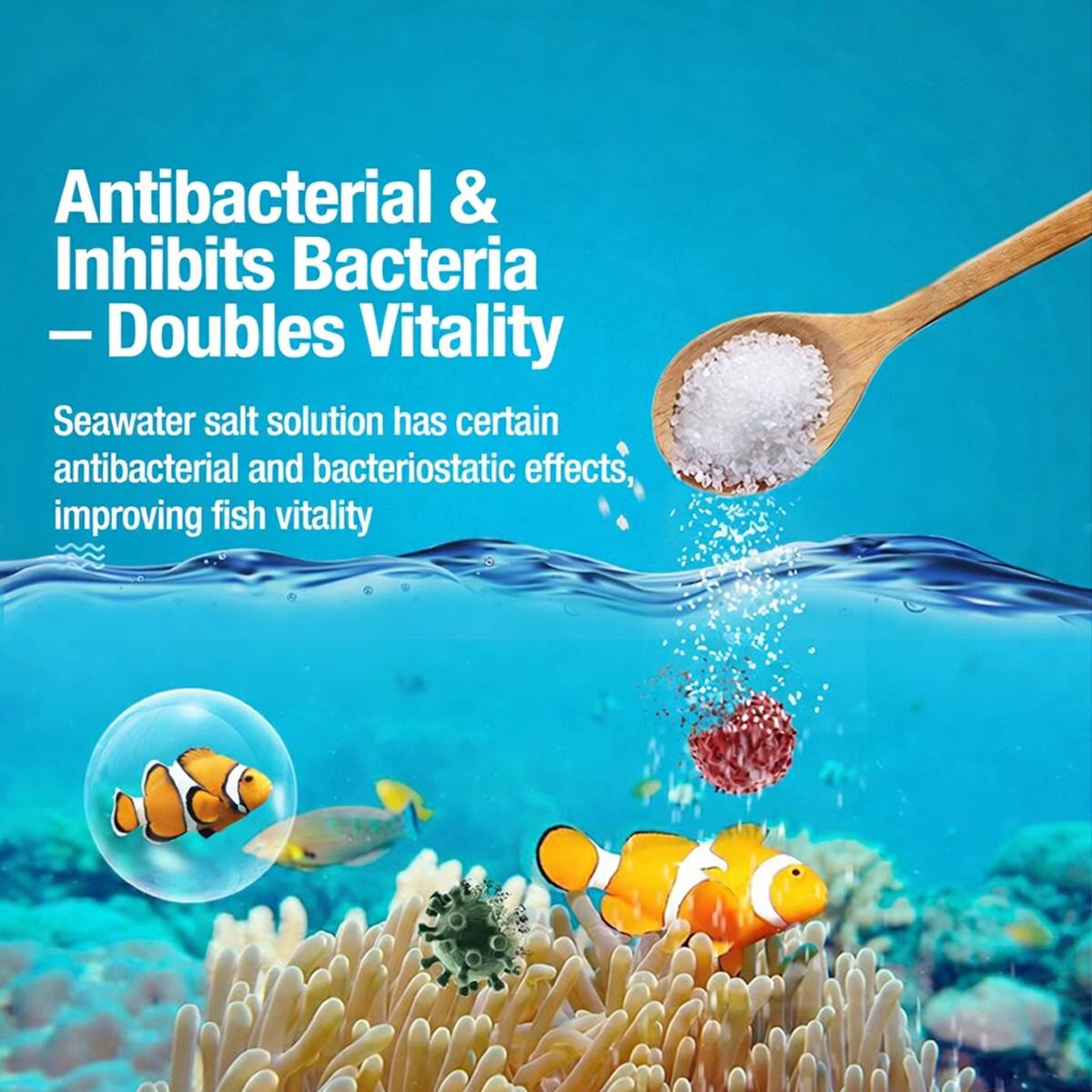 Two kilogram marine aquarium sea salt mix – product view 7