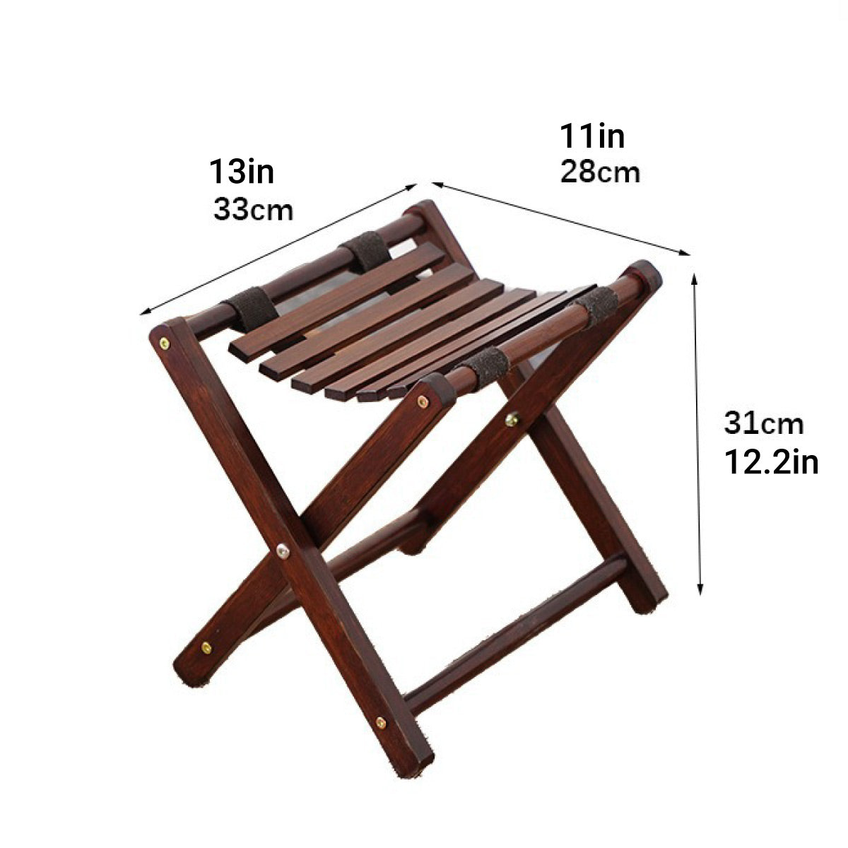Bamboo Folding Stool Portable Lightweight Camping & Fishing Seat
