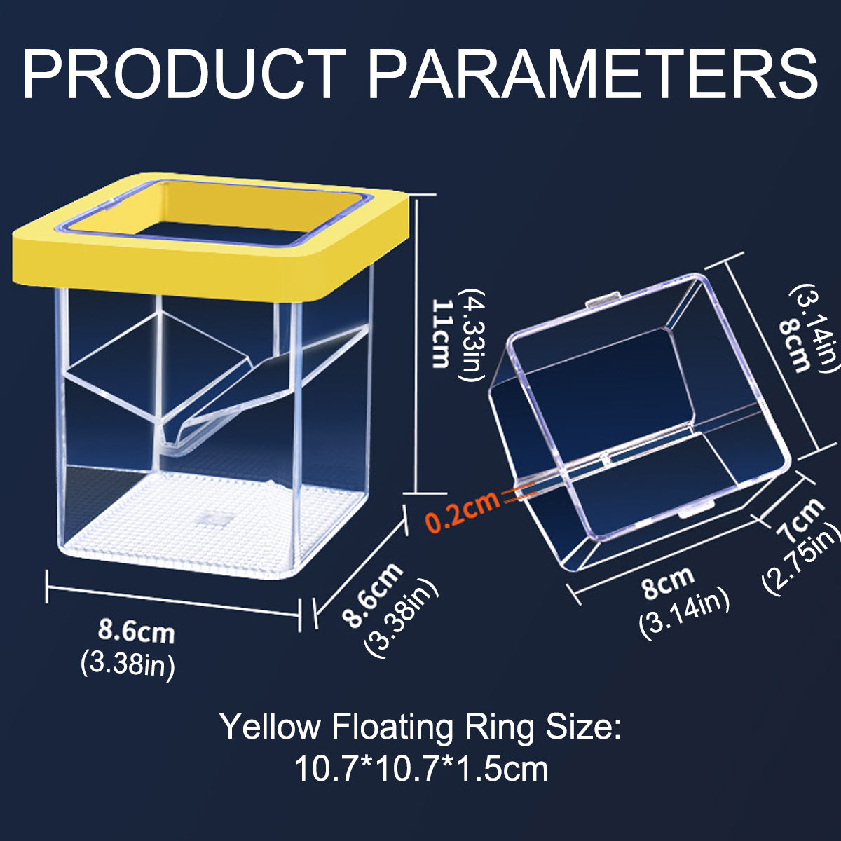 Floating Fish Isolation Box Breeding Tank Fry Incubator