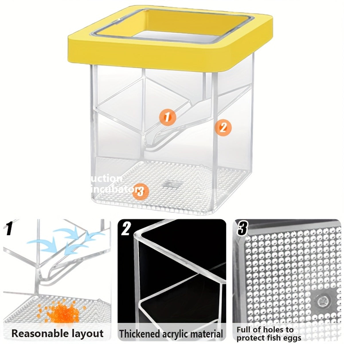 Floating Fish Isolation Box Breeding Tank Fry Incubator