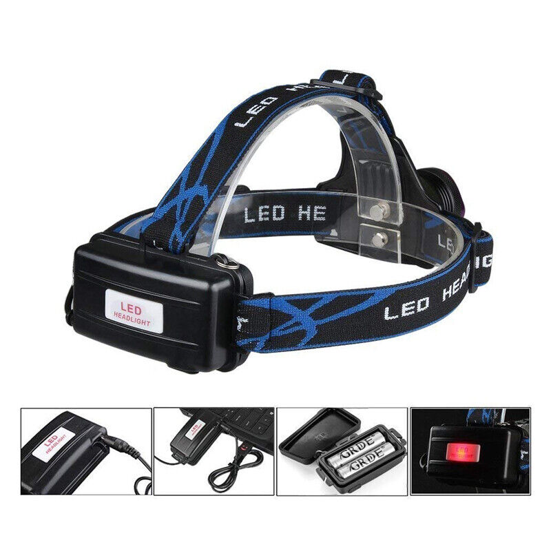 Rechargeable LED Headlamp 3 Modes Zoomable Waterproof Light