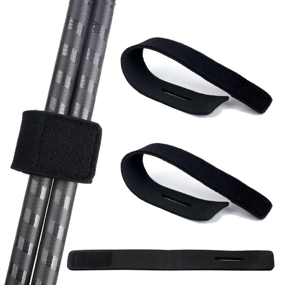 10-20X Fishing Rod Tie Strap Tackle Wrap Band Pole Holder Fastener Fishing Tool