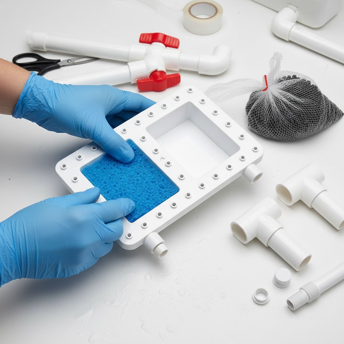 Modular Aquarium Filter with Dual Chambers
