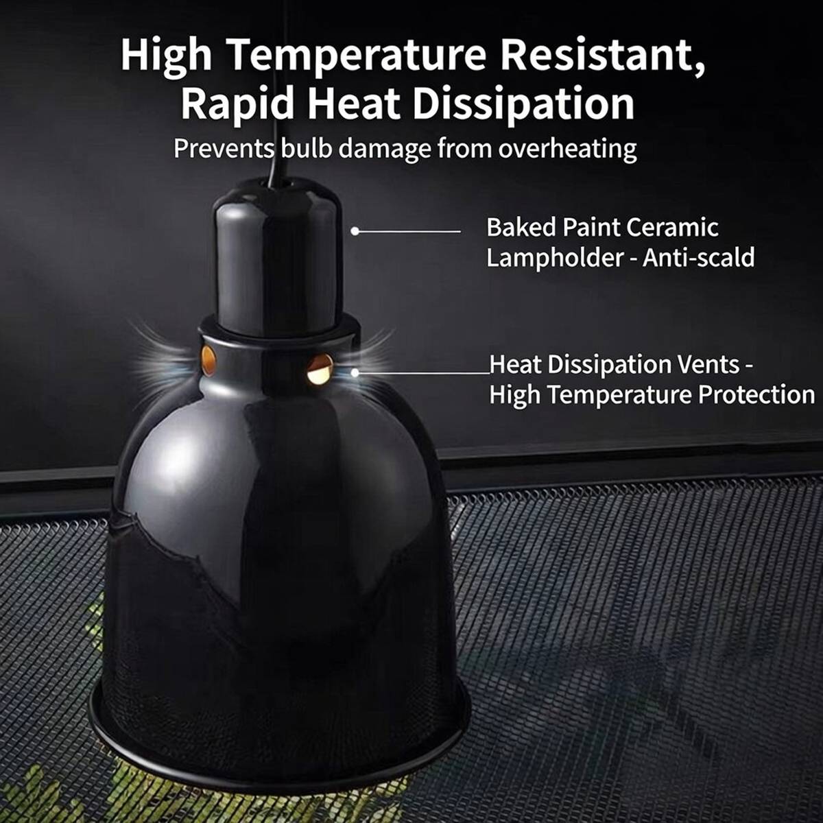 Cleen reptile lamp shade with timer in A, B and C sizes – product view 6