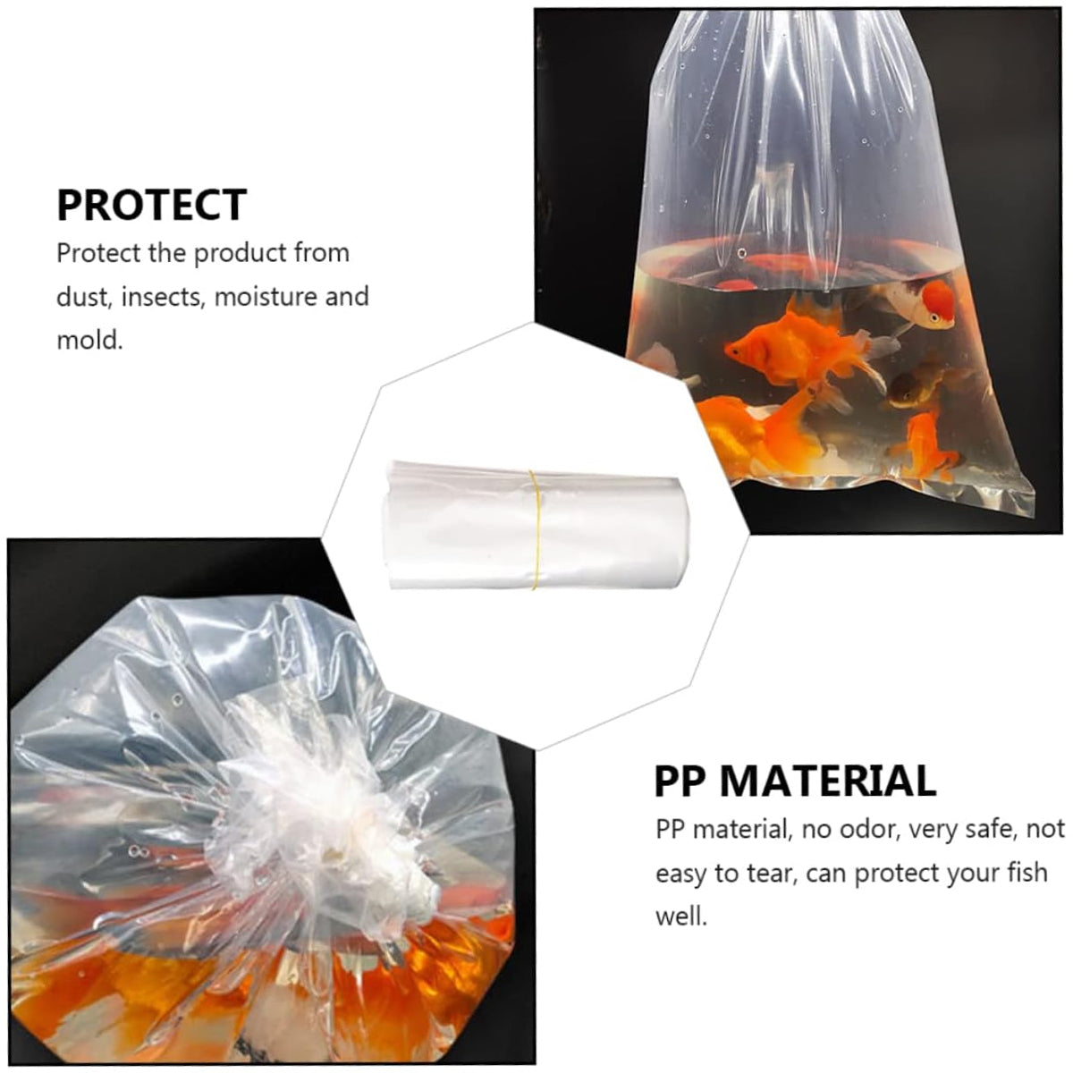 100PCS Aquarium Fish Breathing Bags Oxygen-Permeable Transport