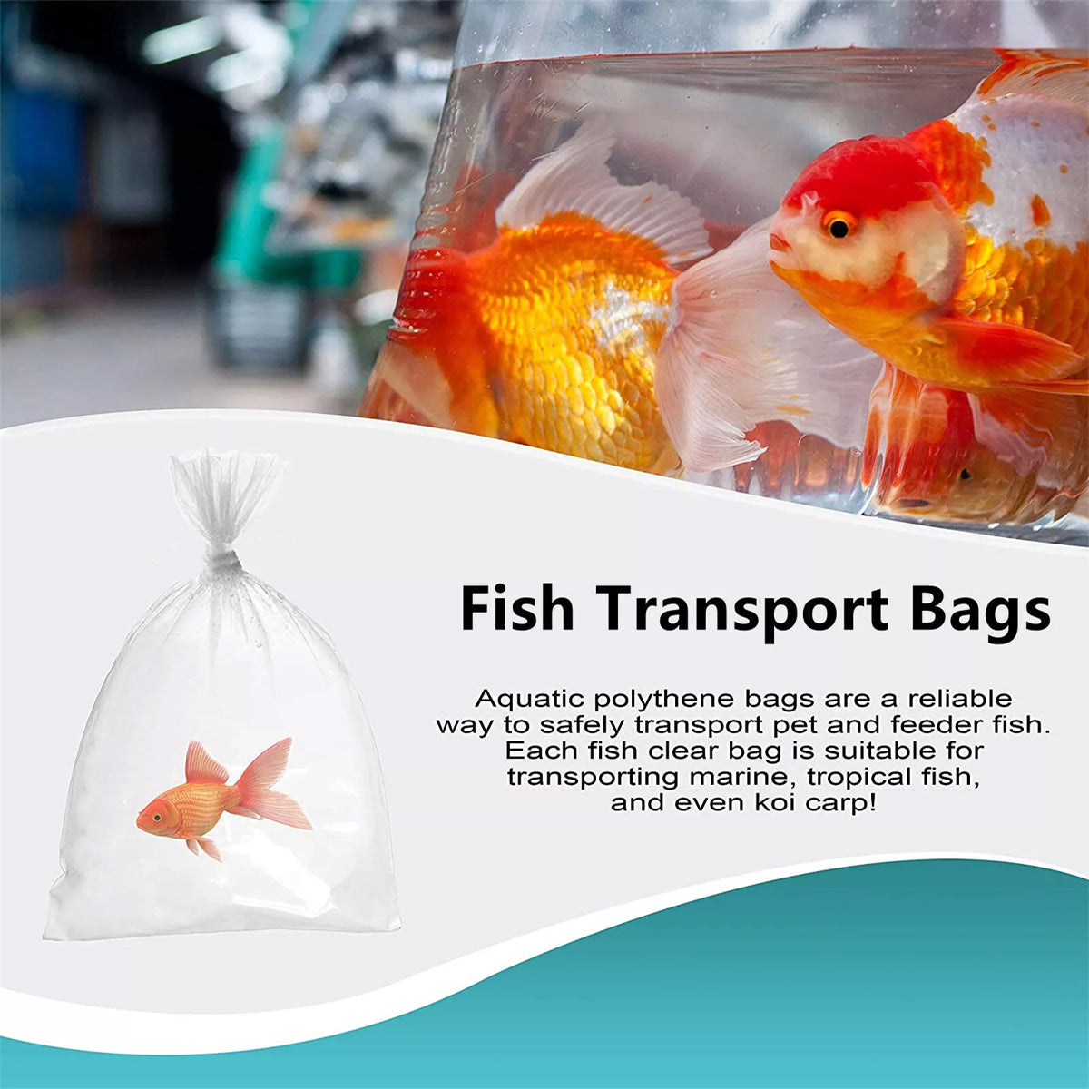 100PCS Aquarium Fish Breathing Bags Oxygen-Permeable Transport