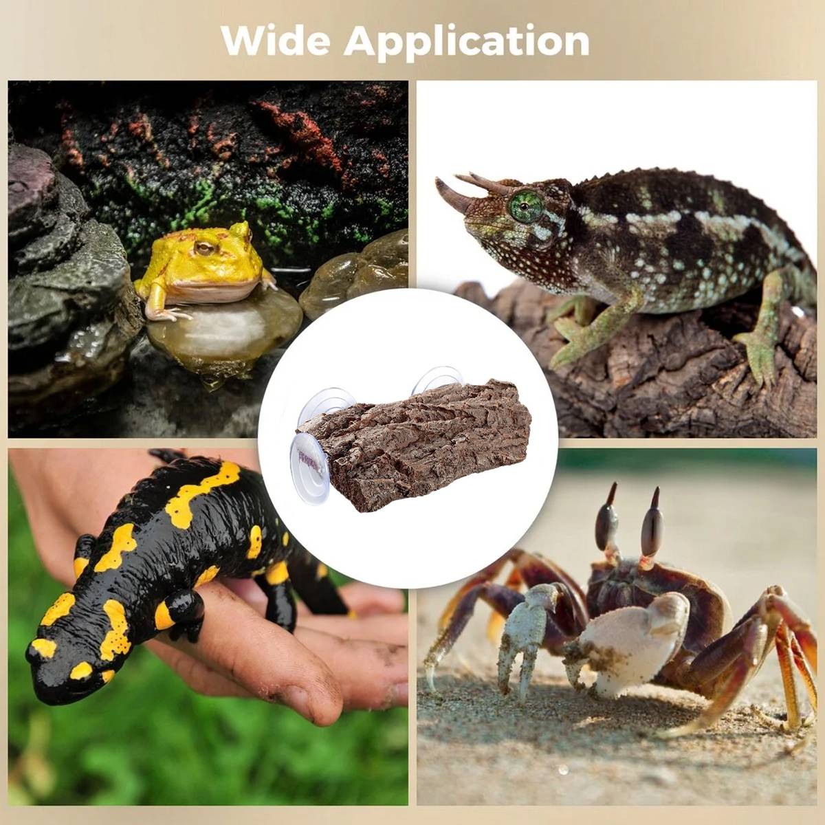 Reptile Basking Platform With Suction Cups