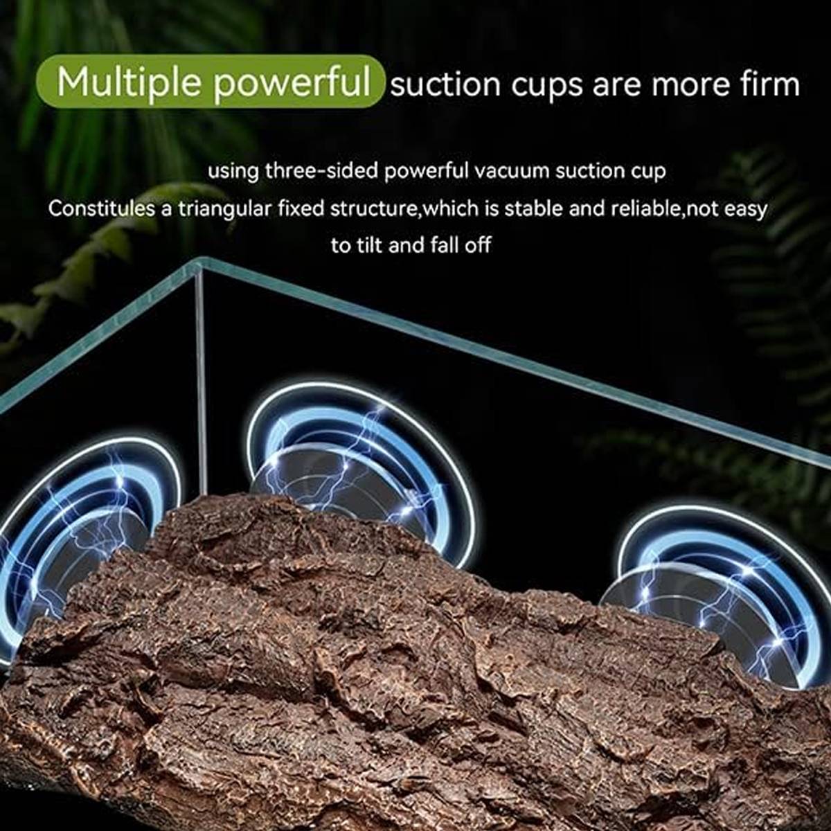 Reptile Basking Platform With Suction Cups