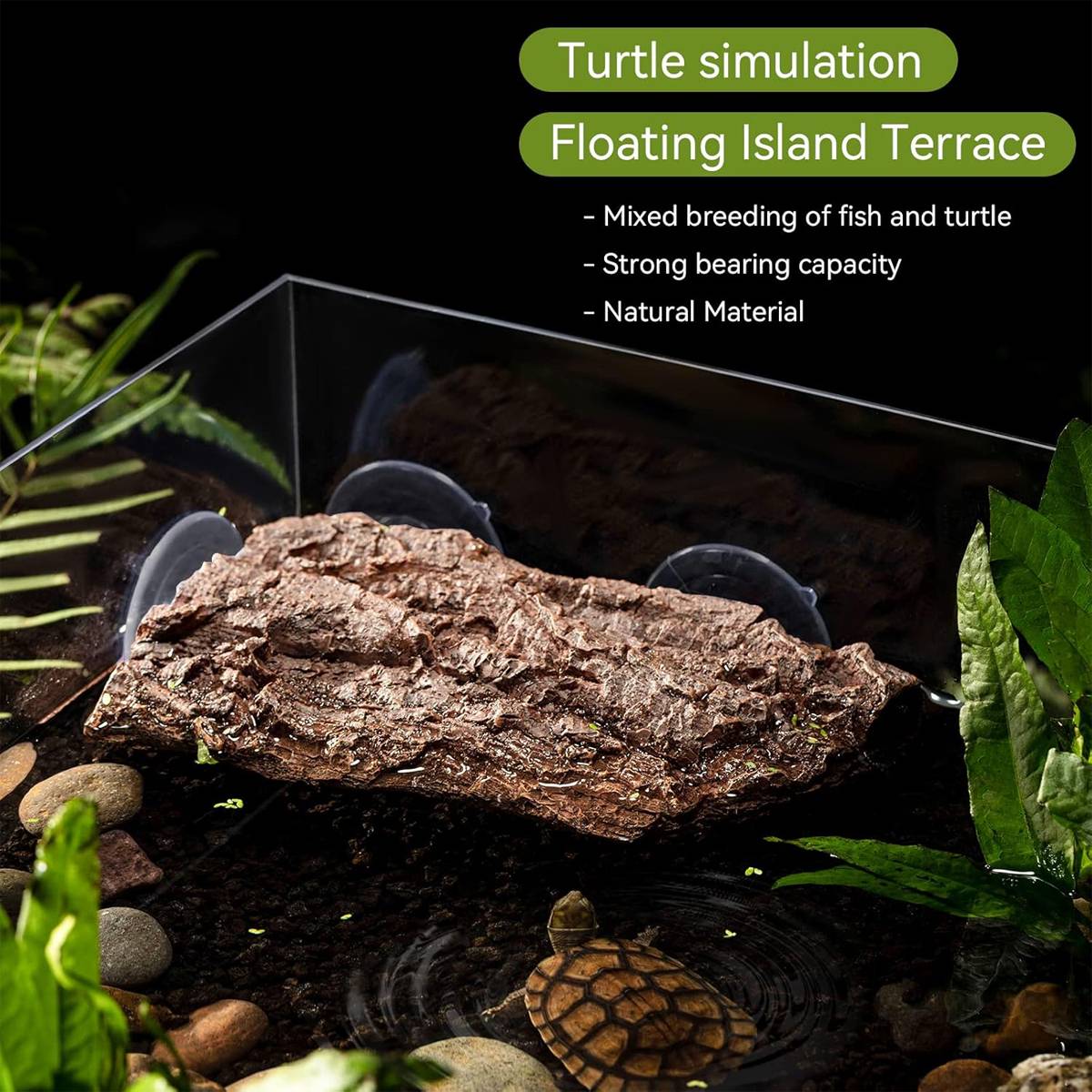 Reptile Basking Platform With Suction Cups