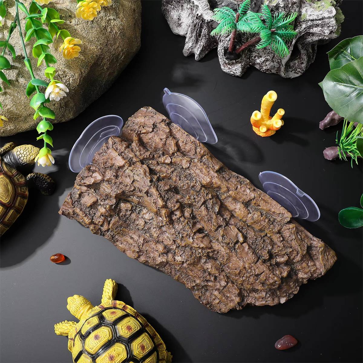 Reptile Basking Platform With Suction Cups