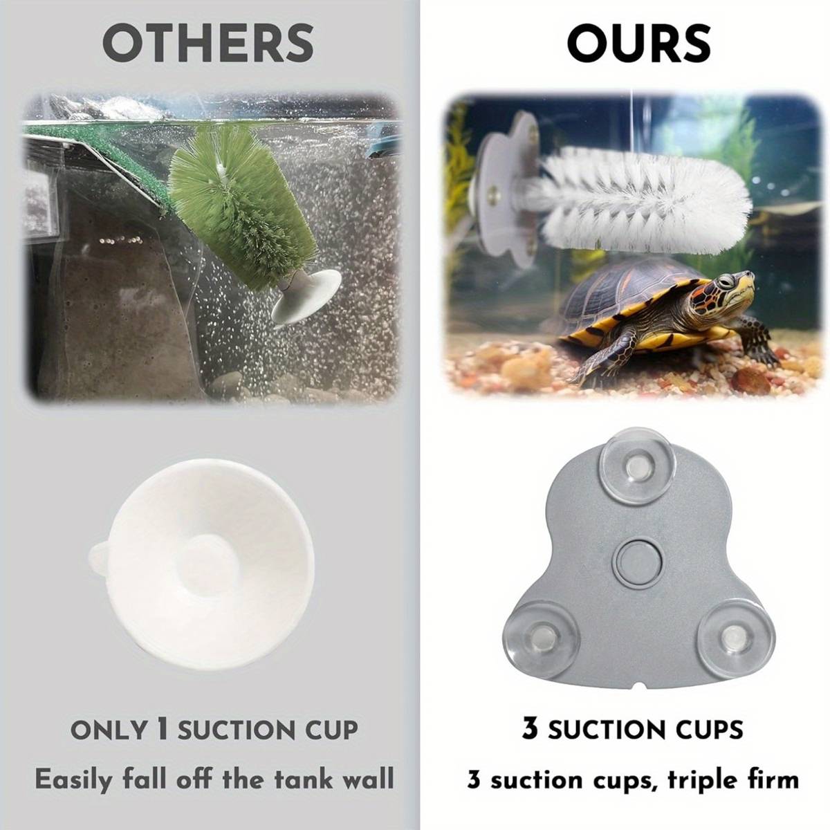Turtle Shell Cleaning Brush With Suction Cup Base