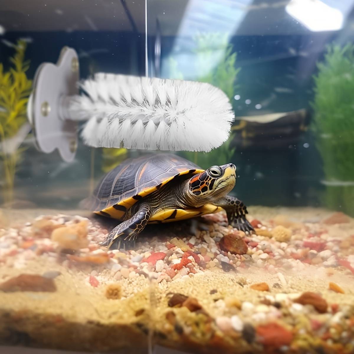 Turtle Shell Cleaning Brush With Suction Cup Base