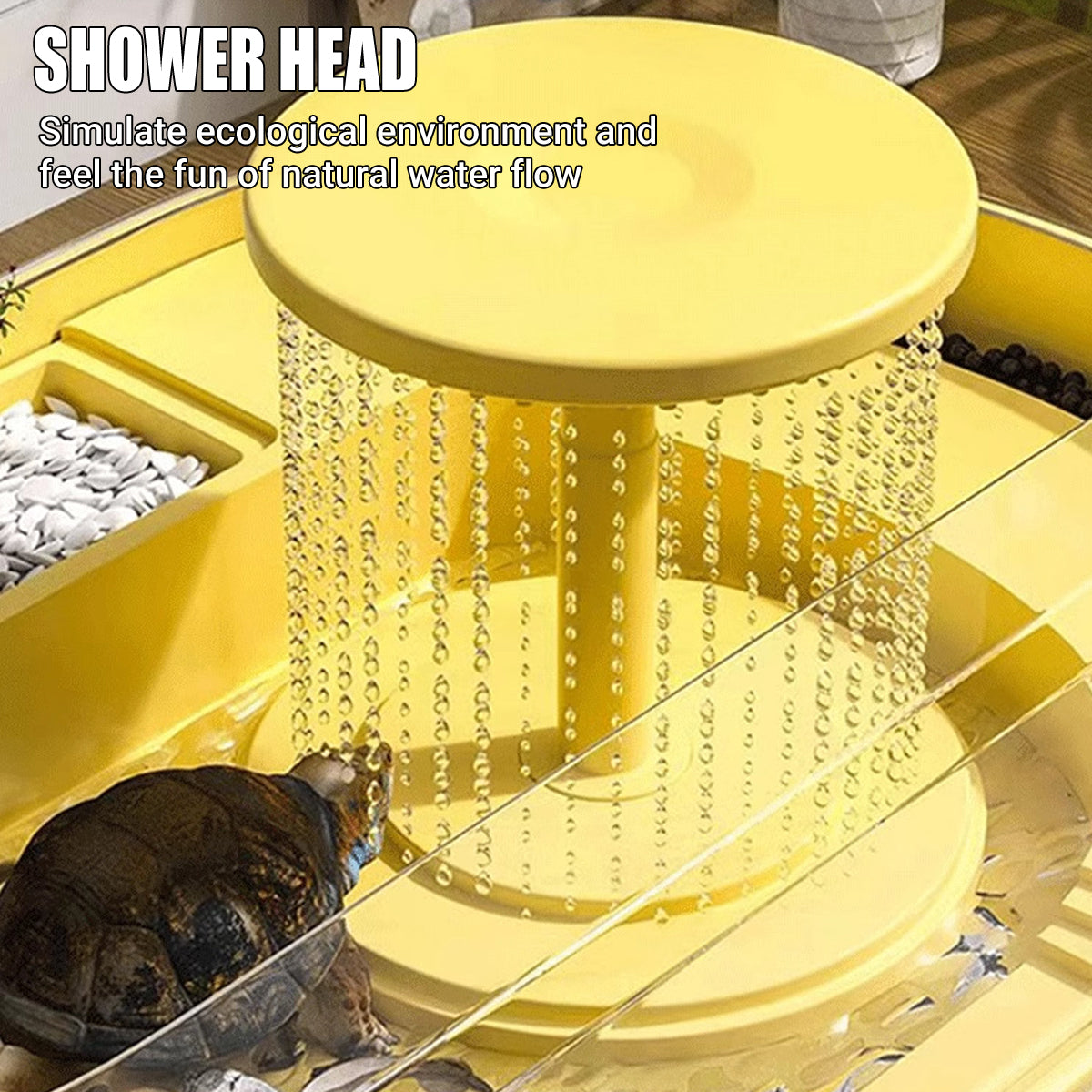 Turtle Feeding Tank with Drainage Small Habitat for Aquatic Pets