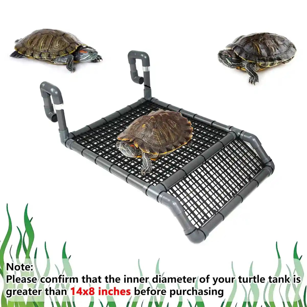 Adjustable Turtle Basking Platform With Non-Slip Ramp For Aquariums