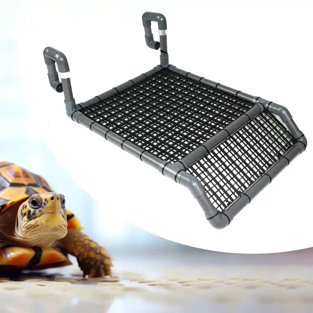 Adjustable Turtle Basking Platform With Non-Slip Ramp For Aquariums