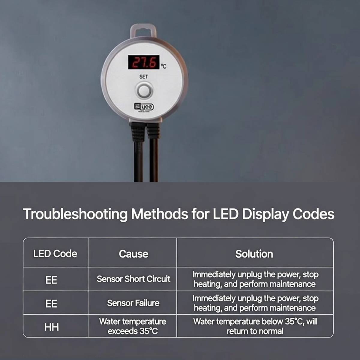 Yee Turtle Tank Heater With Digital Temperature Control