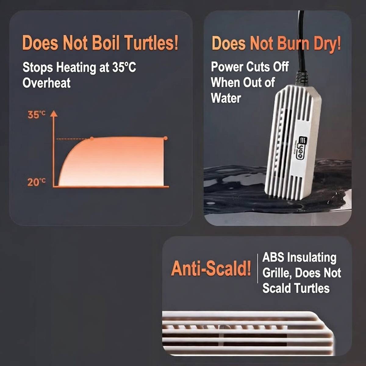 Yee Turtle Tank Heater With Digital Temperature Control