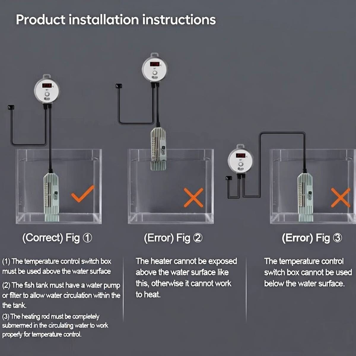Yee Turtle Tank Heater With Digital Temperature Control