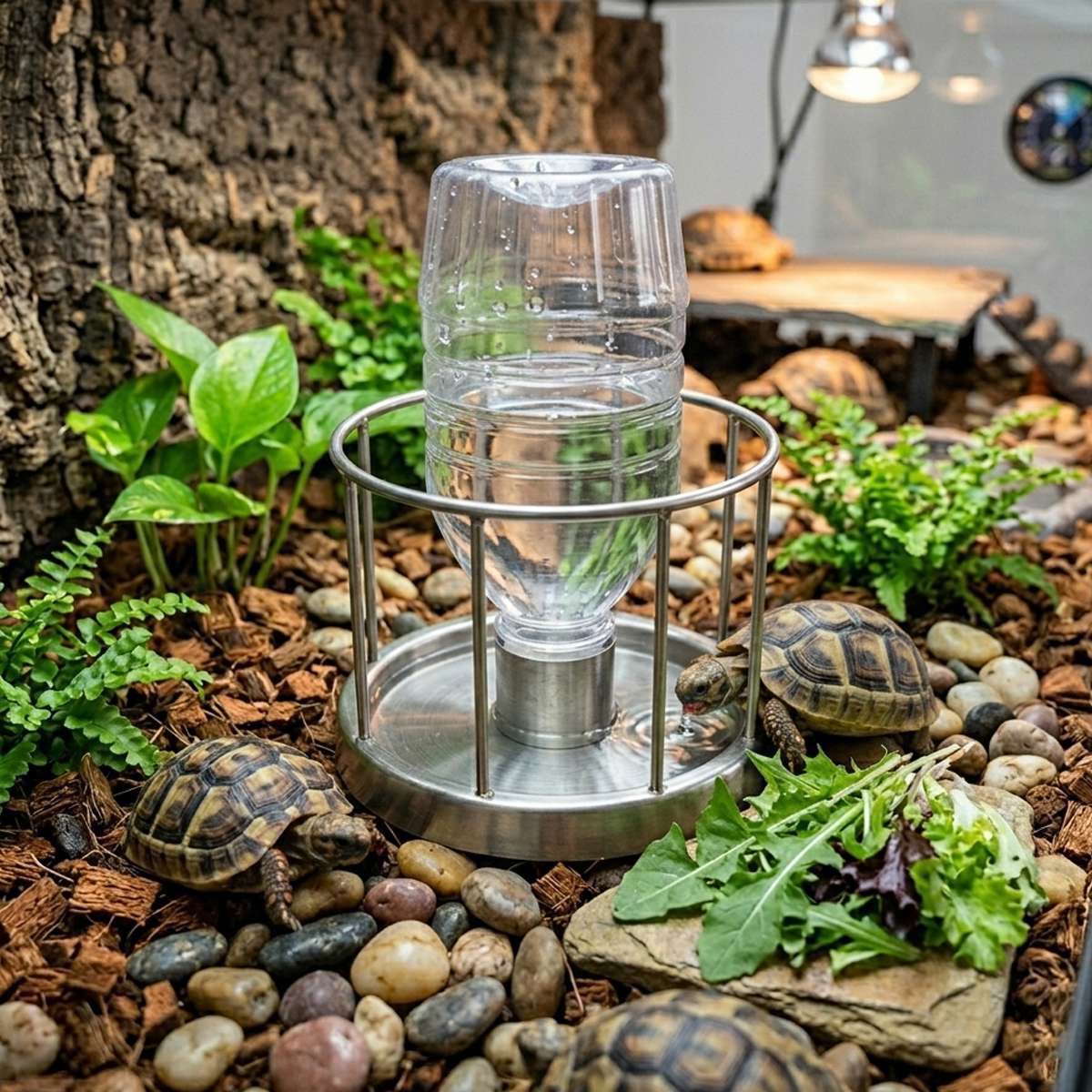 Large 304 stainless steel turtle feeding plate – product view 5