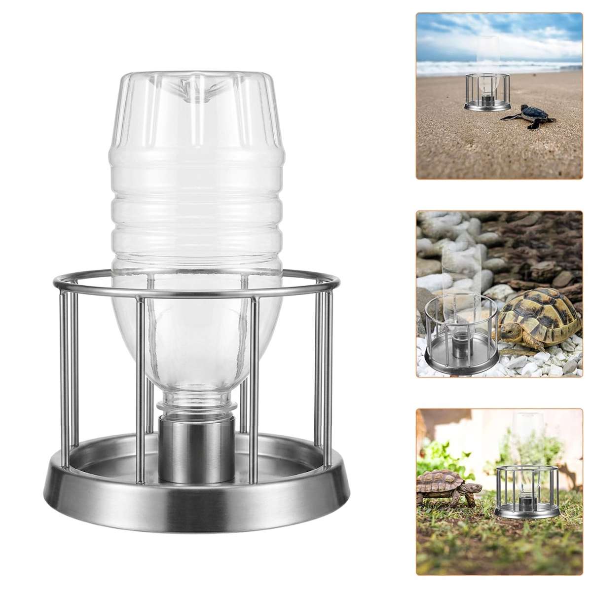Large 304 stainless steel turtle feeding plate – product view 7