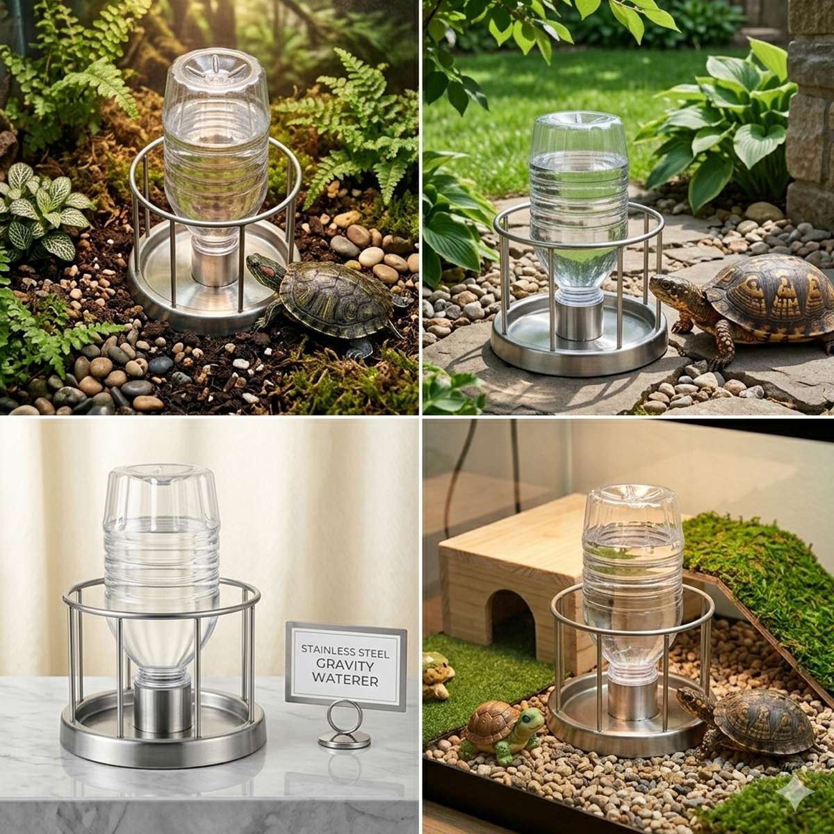 Large 304 stainless steel turtle feeding plate – product view 8