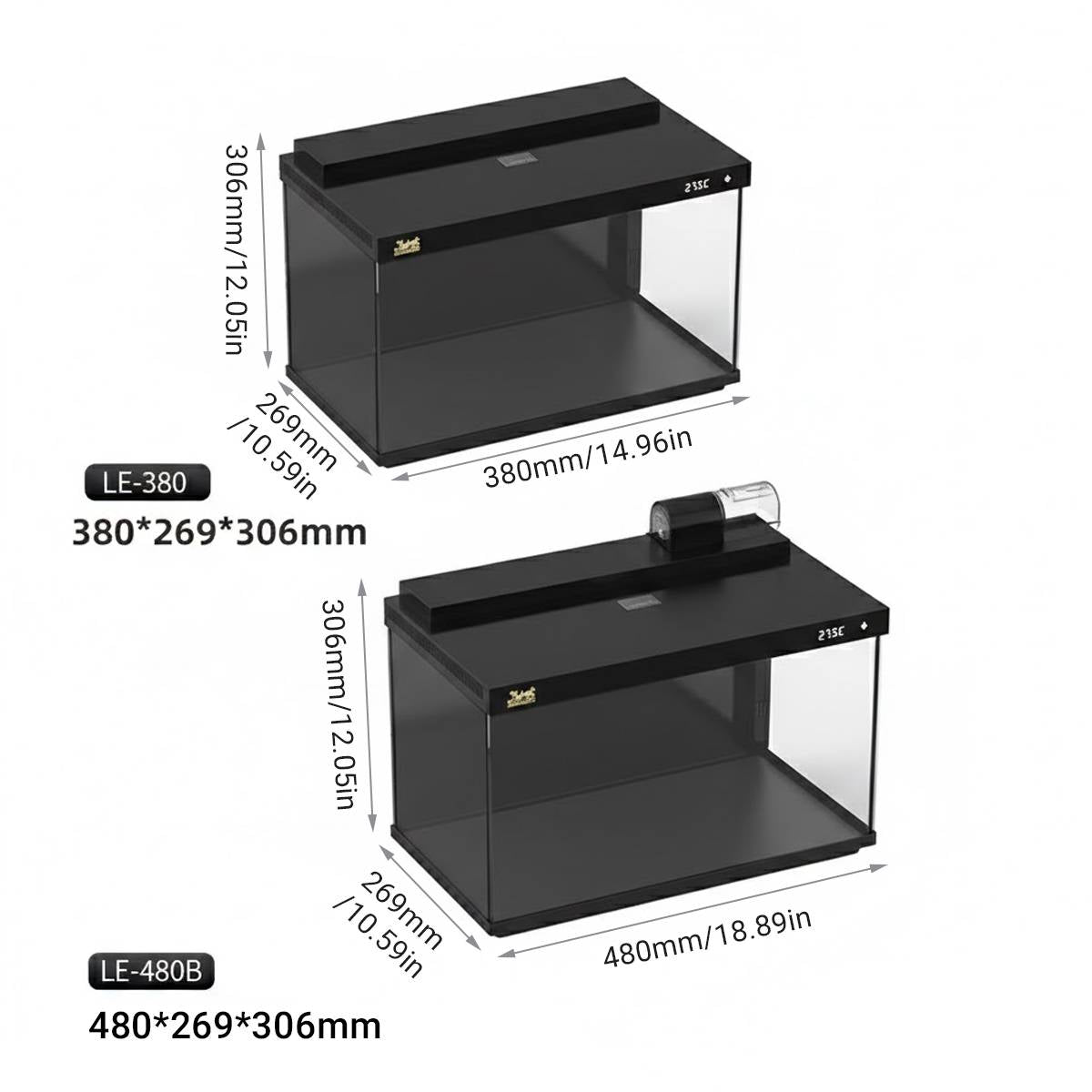 Smart Fish Tank With Filtration And LED Display