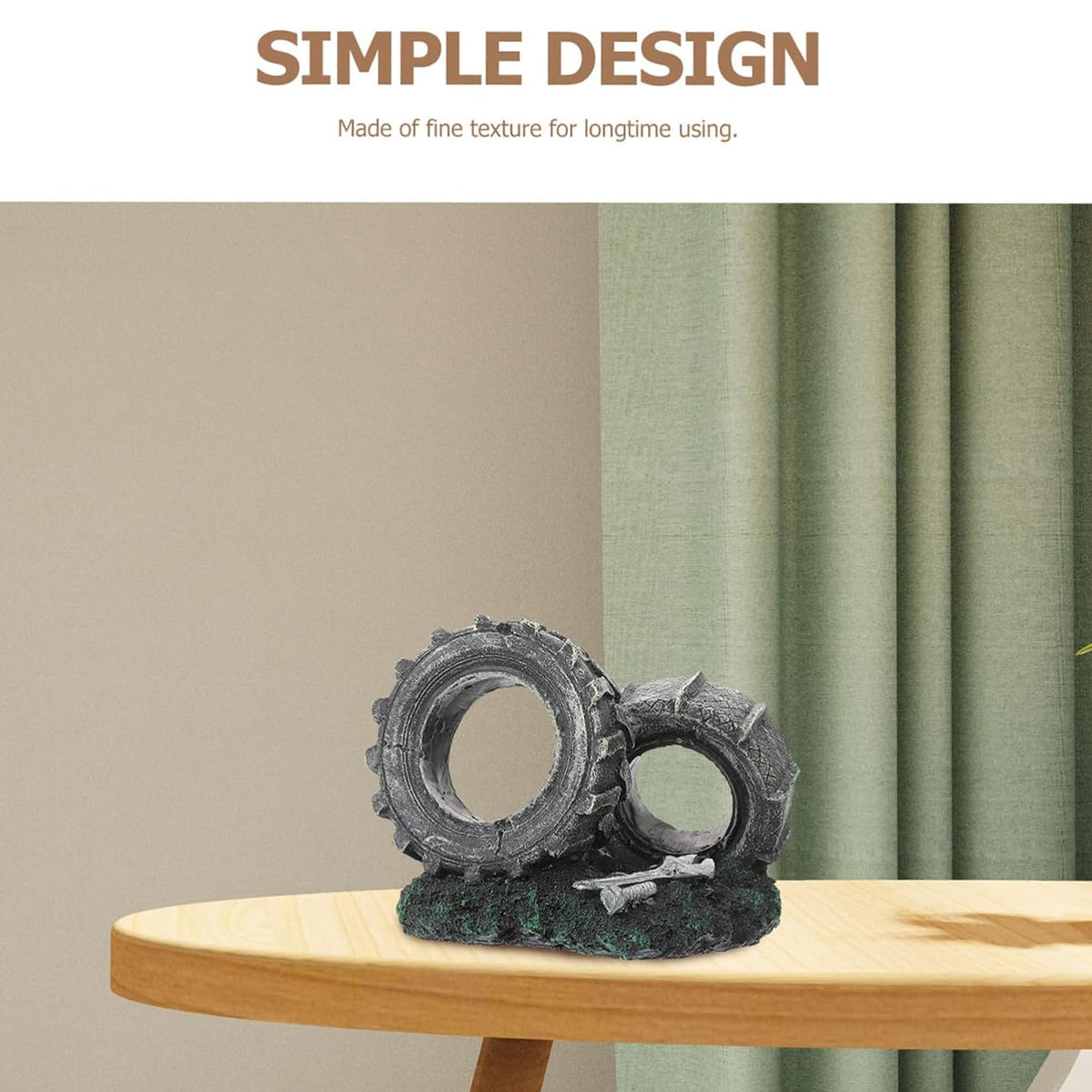 Resin Double Tire Aquarium Ornament