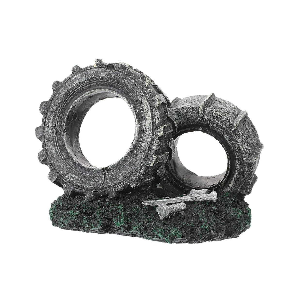 Resin Double Tire Aquarium Ornament