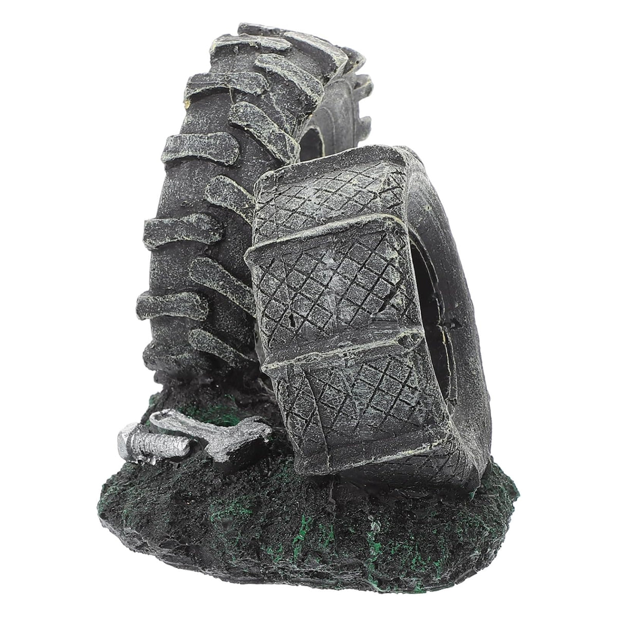 Resin Double Tire Aquarium Ornament
