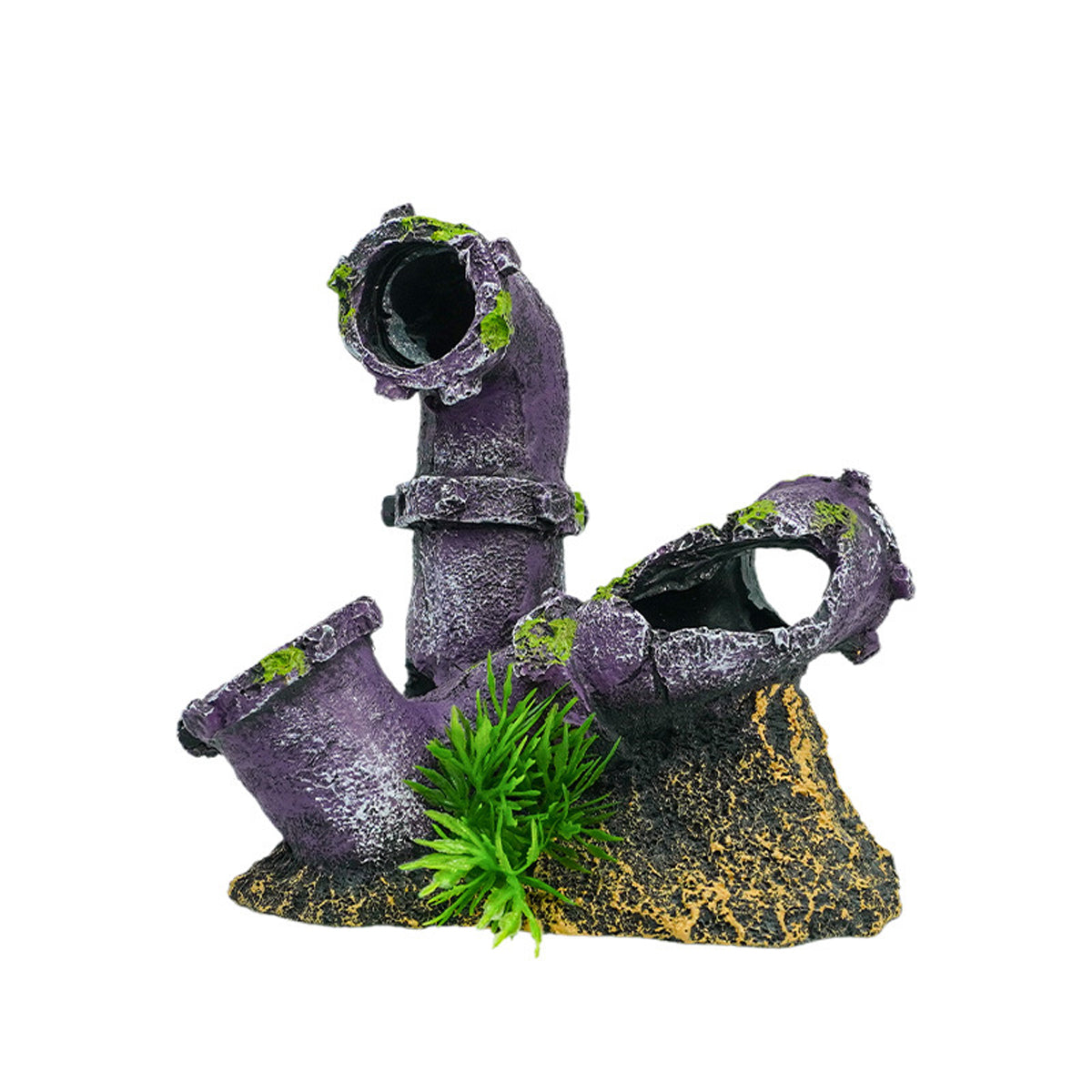 Wastewater Pipe Shaped Aquarium Decoration Resin for Fish Tank Aquascape Decor