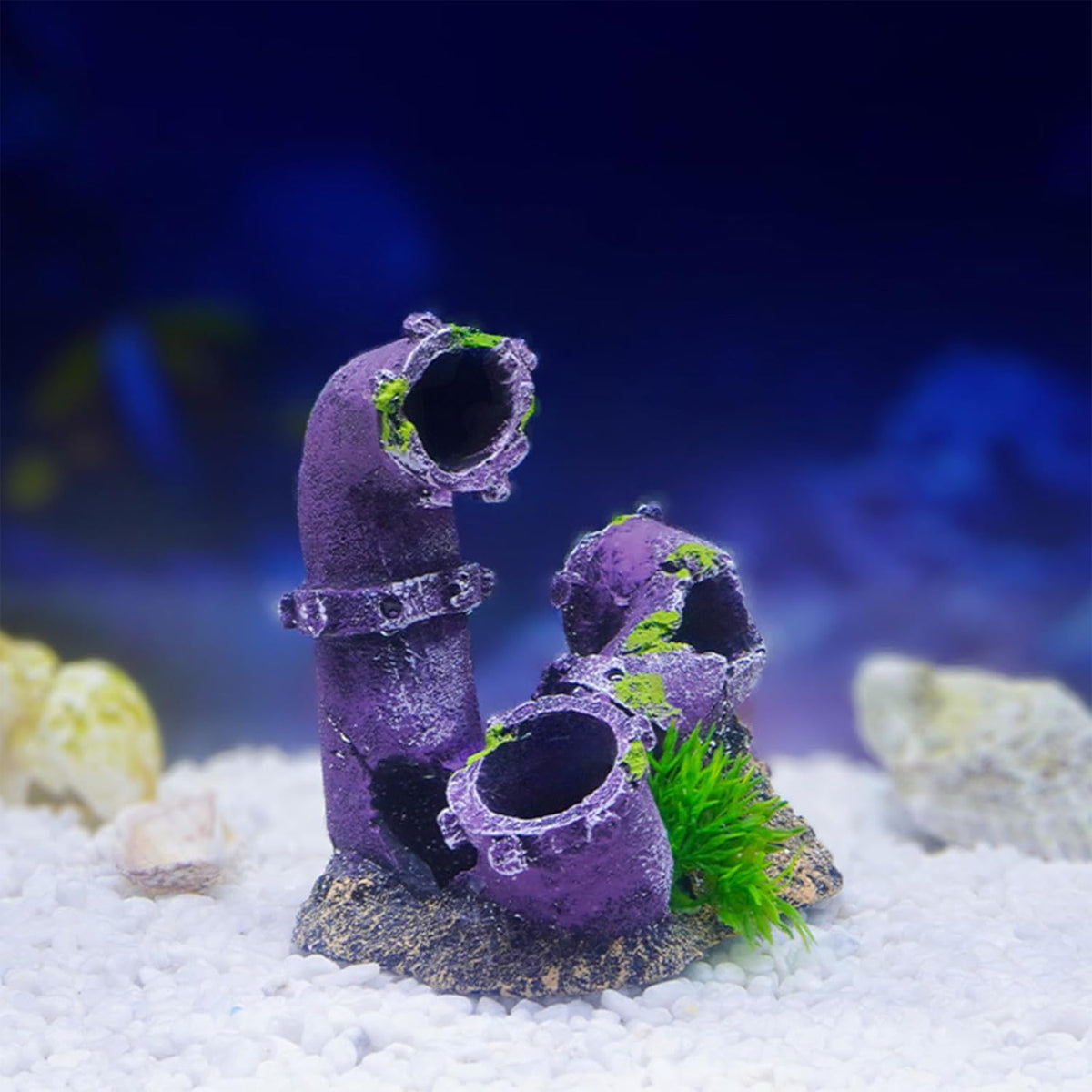 Wastewater Pipe Shaped Aquarium Decoration Resin for Fish Tank Aquascape Decor