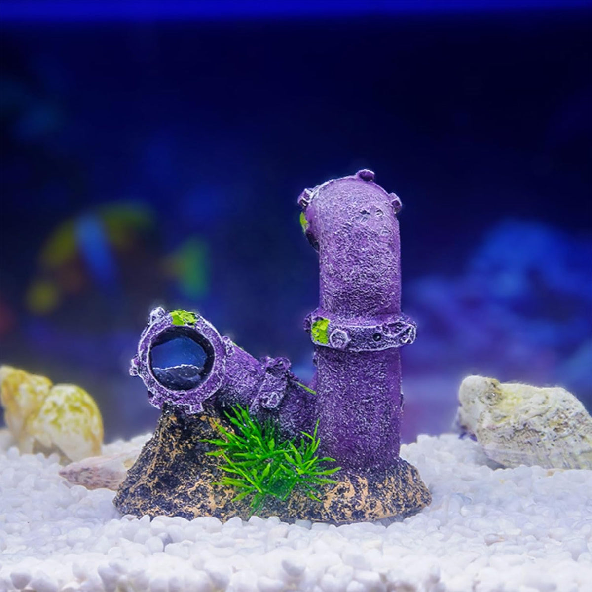 Wastewater Pipe Shaped Aquarium Decoration Resin for Fish Tank Aquascape Decor