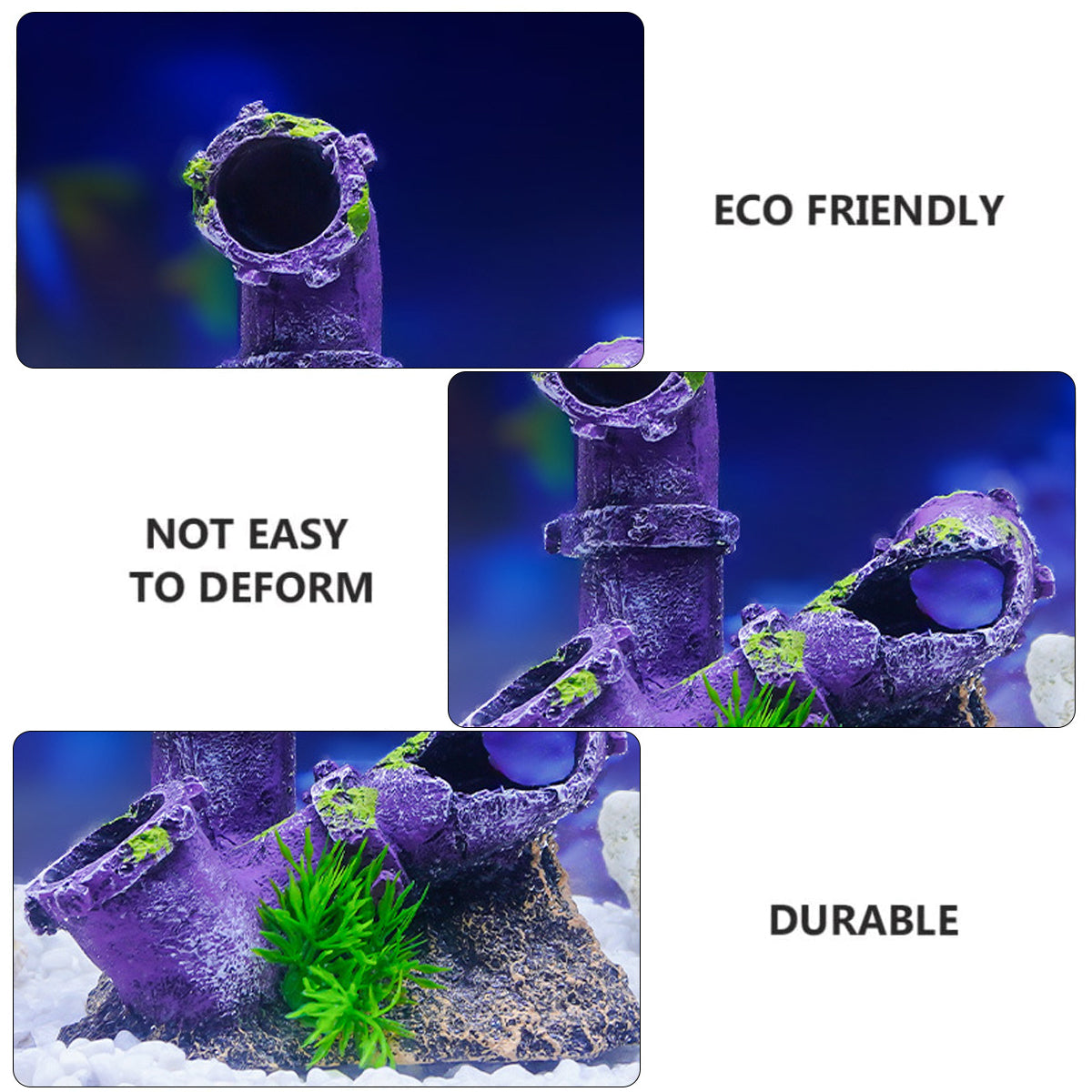 Wastewater Pipe Shaped Aquarium Decoration Resin for Fish Tank Aquascape Decor