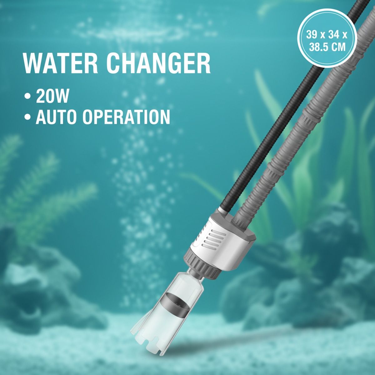 20W Aquarium Water Changer with Sand Washer