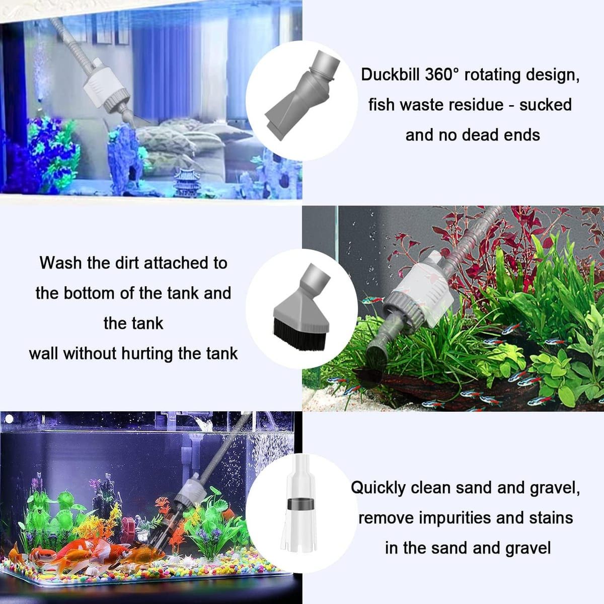 20W Aquarium Water Changer with Sand Washer