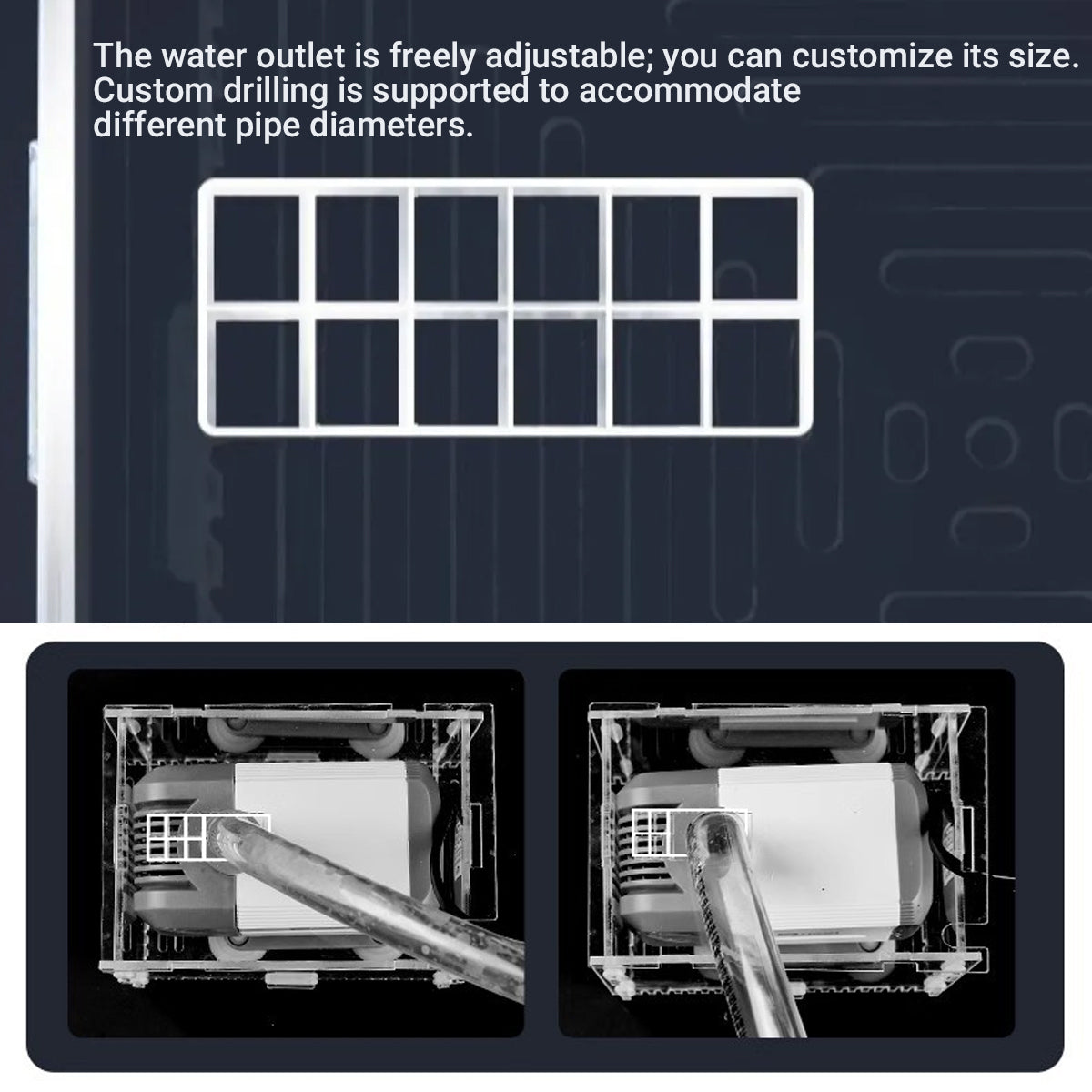 Clear Aquarium Pump Cover Acrylic Anti-Suction Guard