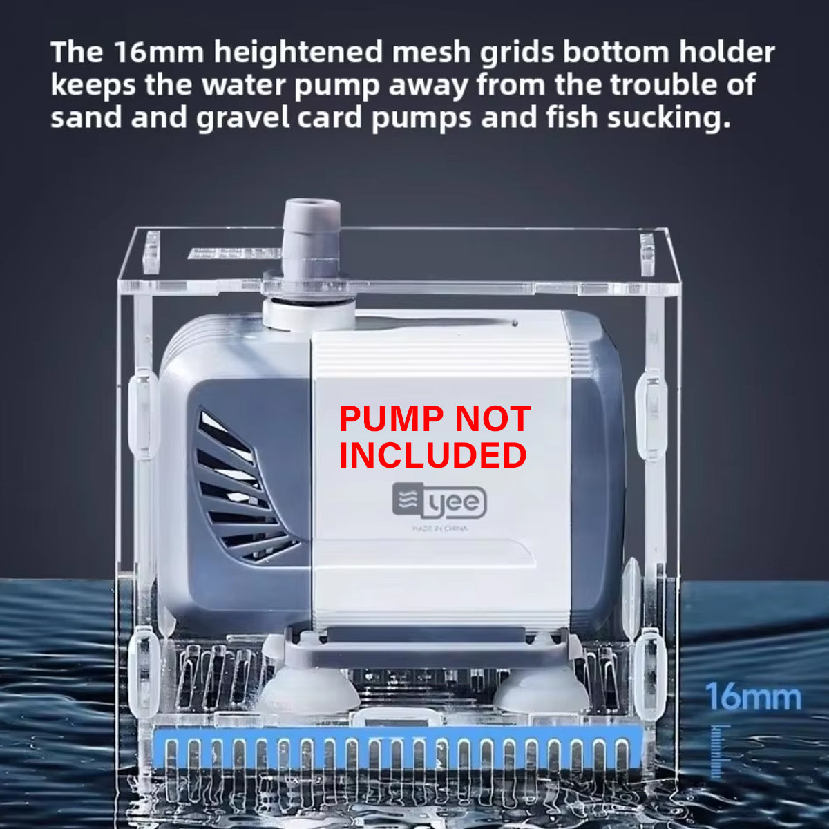 Clear Aquarium Pump Cover Acrylic Anti-Suction Guard